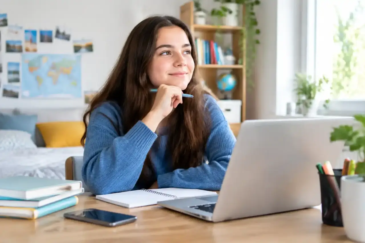 Jeune personne réfléchissant à son orientation et à ses choix d'études