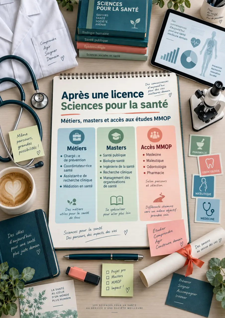 Quels débouchés après une licence Sciences pour la santé : métiers, masters et accès aux études MMOP ?