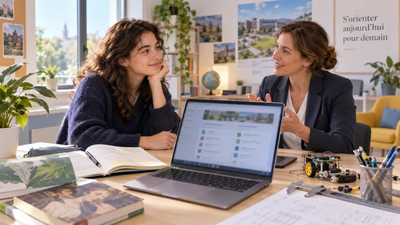 Élève réfléchissant à son choix entre bac général et bac technologique pour préparer Parcoursup