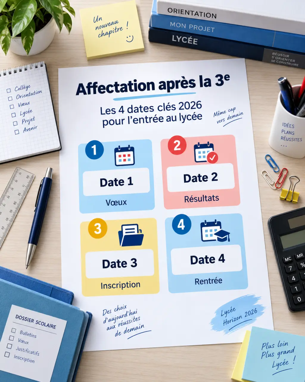 Affectation après la 3e : les 4 dates 2026 qui déterminent l’entrée au lycée