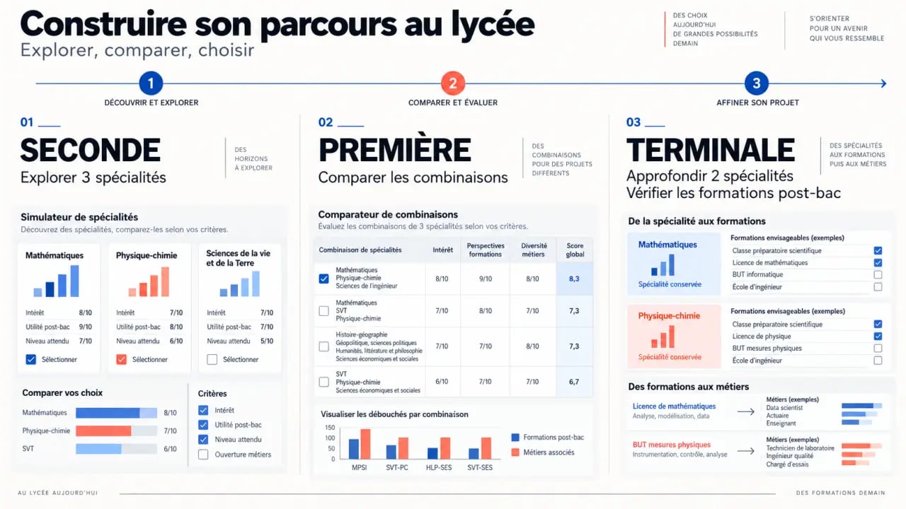 Test Horizons 21 d’orientation : parcours de la seconde à la terminale pour choisir ses spécialités