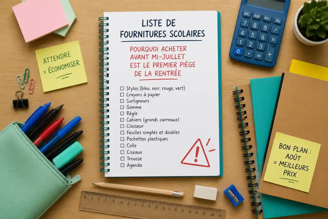 Liste de fournitures scolaires : pourquoi acheter avant mi-juillet est le premier piège de la rentrée
